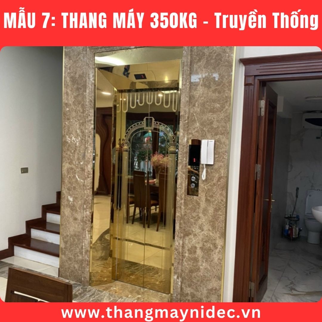 thang máy 350kg kiểu truyền thống